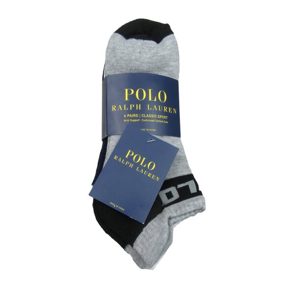 Polo Ralph Lauren Classic Sport Low Cut Socks Men's Size 6-13 Multi (6-Pack) NEW - Picture 1 of 13